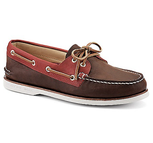 Gold Cup Authentic Original 2-Eye Boat Shoe - Brown-Red Leather